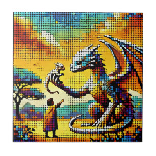 pixelated image of a dragon trainer