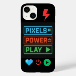 Pixels Power Play iPhone Case – Retro Gamer Phone 