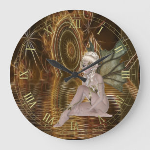 Pixie no relógio de parede de água fractal surreal