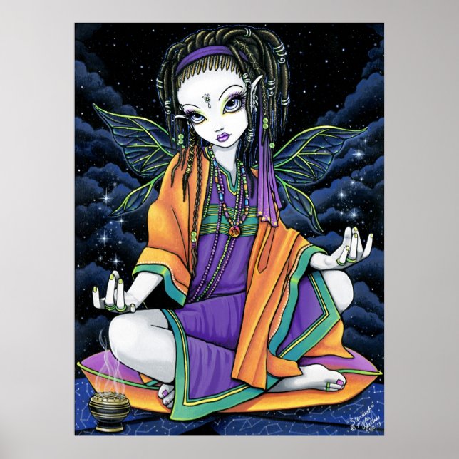 Pixie Stardust Celestial Hippie Fairy Poster (Frente)