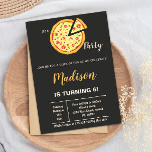 Pizza Aniversário, Convite de festas de Pizza