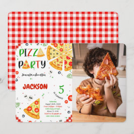 Pizza Birthday Convite Foto