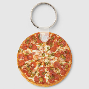 Pizza Button Chaveiro