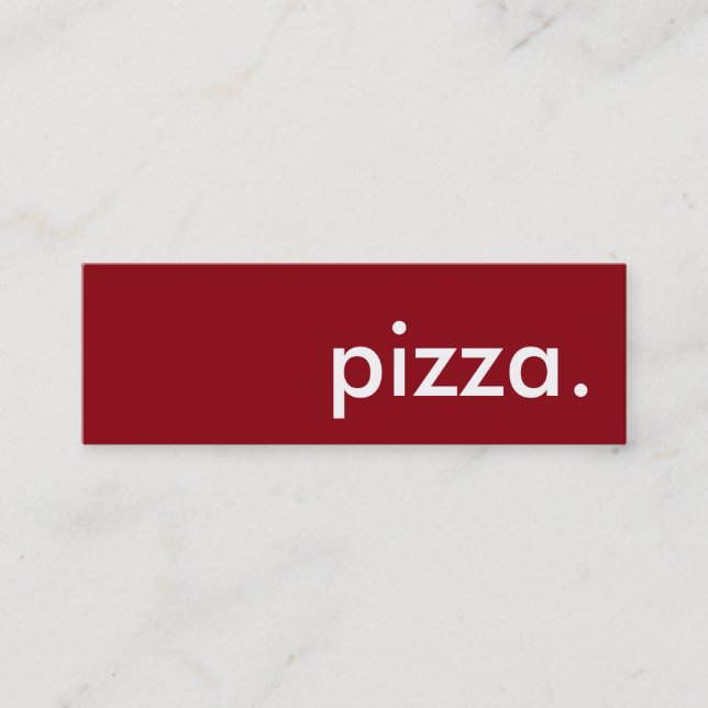 pizza. cartão de pagamento de fidelidade (Frente)