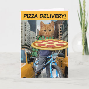 PIZZA CAT - CARTÕES DE ANIVERSÁRIO DE ENTREGA DE