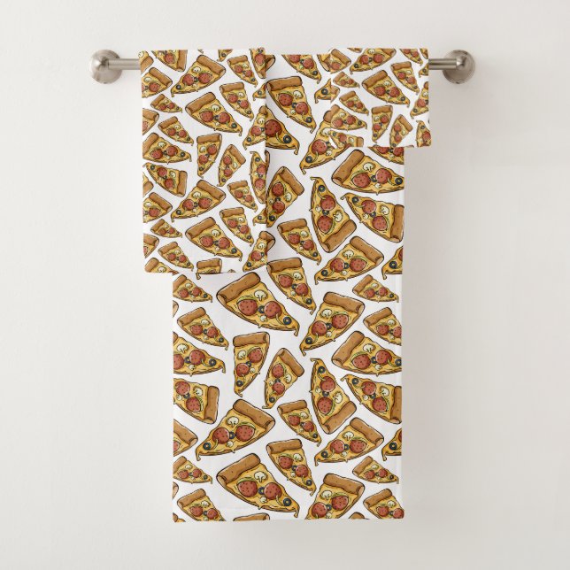 Pizza Conjunto de toalhas de padrão (Insitu)