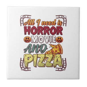 Pizza de Filme de Terror Halloween Abóbora Crânio 