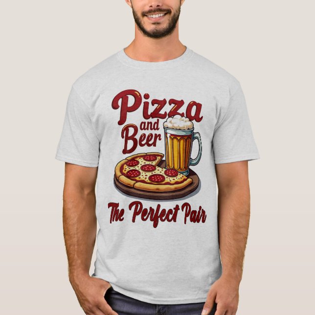 Pizza e Camiseta de Cerveja - A Camisinha de Par P (Frente)
