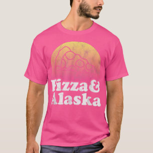 Pizza e camiseta do Alasca