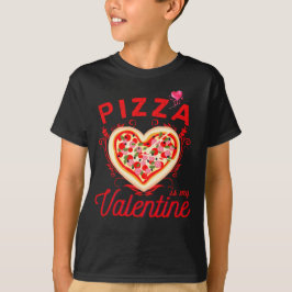 Pizza É Minha Camiseta Dia de os namorados Engraça