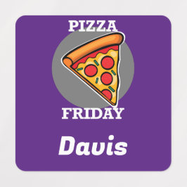 Pizza Friday Design - Etiqueta de Vestuário para P