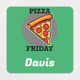 Pizza Friday Design - Etiqueta de Vestuário para P