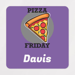 Pizza Friday Design - Etiqueta de Vestuário para P