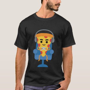 Pizza Gamer Engraçado Camisa de Vídeo Game Menino