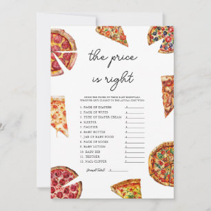 Pizza O Preço é o Cartão de Jogo do Chá de fraldas