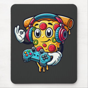 Pizza para Gamer Video Gaming Comida Mouse Pad