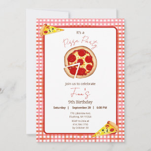 Pizza Party Qualquer Convite De Aniversário De Ida