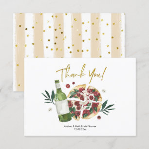 Pizza perfeita e Cartões de agradecimentos de cer