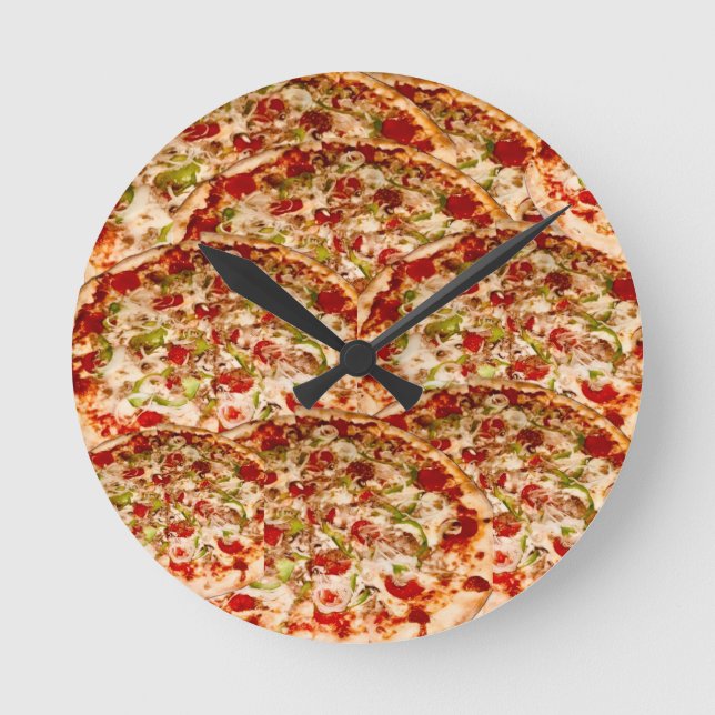 pizza Relógio redondo (Frente)