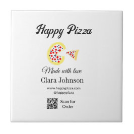 Pizza restaurant cafe pizzeria scan QR code order