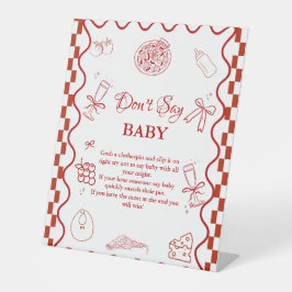 pizza rosa não diga sinal de chá de fraldas bebê