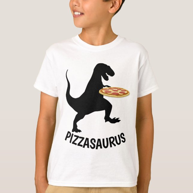 PIZZA SAURUS T-shirts engraçadas e camisas doces (Frente)