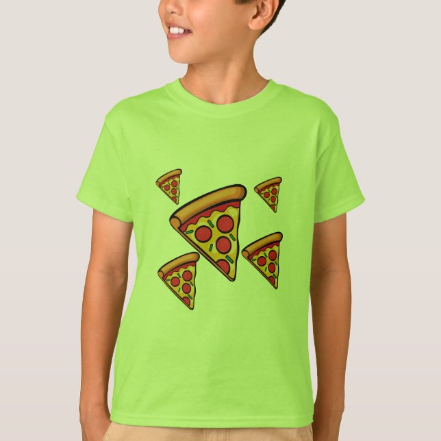 Pizza Sexta-Design - Camiseta básica para crianças (Frente)