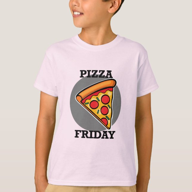 Pizza Sexta-Design - Camiseta básica para crianças (Frente)