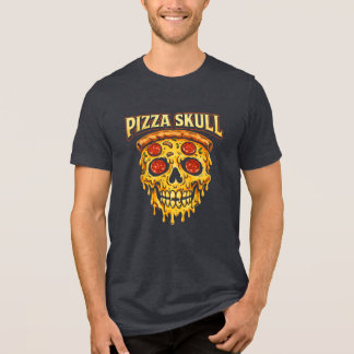 Pizza Skull Vintage Dark Humor Food Lover Design