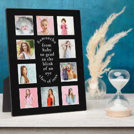 Placa 10 fotos Bebê para Formando Nome Ano Formando Pret