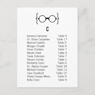 Placa 3 Óculos Geeky Cartão postal v1