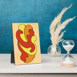 Placa Abraçando Curvas (Amarelo, Vermelho, Laranja)