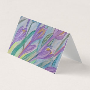 Placa Abstrato Primavera de Crocus Dobrada