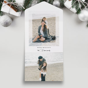 Placa All-in-One de Foto de Feriado Chic Limpo Mod