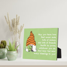 Amor Nunca Termina Gnome Irish Blush Tabletop