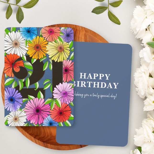 Placa aniversário de 21 anos azul-feliz do Marinho (Criador carregado)