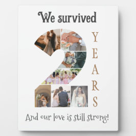 Placa Aniversário de Casamento de Dois Anos