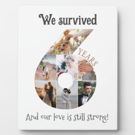 Placa Aniversário de Casamento de Seis Anos