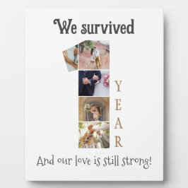 Placa Aniversário de um ano de casamento