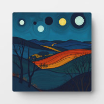 Arte de Paisagem Serene Abstrato