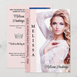 Placa Automática de Pageant Grande   Rosa Dourado 