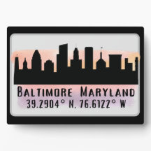 Baltimore Skyline Latitude e Longitude