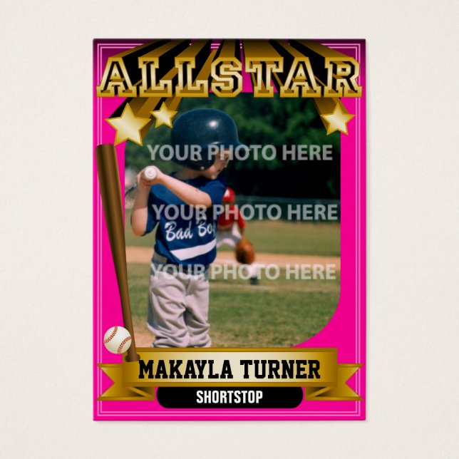 Placa base personalizada rosa ALLSTAR (Frente)