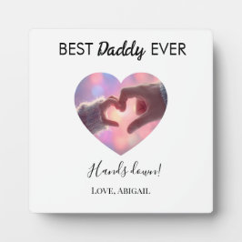 Placa Best Daddy Ever Heart Tabletop Plaque with Easel