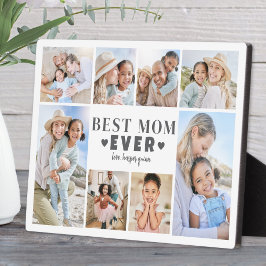 Placa Best Mom Photo Collage