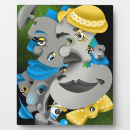 Placa Bits e peças - Trabalho de arte Surreal Jigserra R