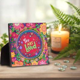 Placa Bonito citação cor-de-rosa inspiração flórica