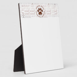 Placa Brown Dog Paw Business