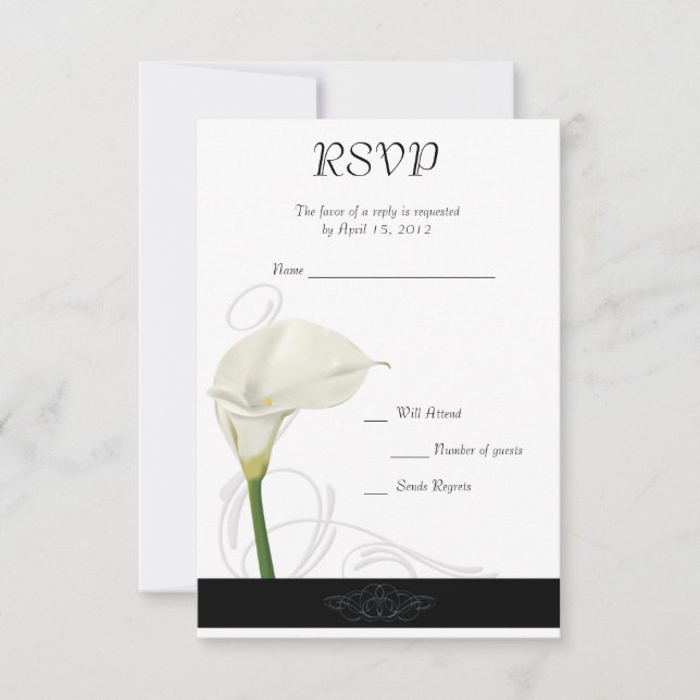 Placa Calla Lily RSVP (Frente)