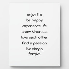 Placa Caminho da vida espiritual de mensagens simples